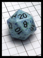 Dice : Dice - 20D - Chessex Blue and Dark Blue Speckle with Black Numerals - POD Aug 2015